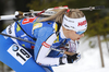 Venla Lehtonen of Finland   skiing during the single mixed relay race of IBU Biathlon World Cup in Pokljuka, Slovenia. Opening race of IBU Biathlon World cup 2018-2019, single mixed relay was held in Pokljuka, Slovenia, on Sunday, 2nd of December 2018.
