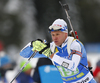 Jaakko Ranta of Finland   skiing during the single mixed relay race of IBU Biathlon World Cup in Pokljuka, Slovenia. Opening race of IBU Biathlon World cup 2018-2019, single mixed relay was held in Pokljuka, Slovenia, on Sunday, 2nd of December 2018.
