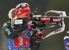 Franziska Hildebrand of Germany during the single mixed relay race of IBU Biathlon World Cup in Pokljuka, Slovenia. Opening race of IBU Biathlon World cup 2018-2019, single mixed relay was held in Pokljuka, Slovenia, on Sunday, 2nd of December 2018.
