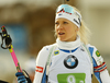 Kaisa Makarainen of Finland during zeroing before the start of the mixed relay race of IBU Biathlon World Cup in Pokljuka, Slovenia. Opening race of IBU Biathlon World cup 2018-2019, single mixed relay was held in Pokljuka, Slovenia, on Sunday, 2nd of December 2018.
