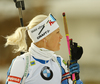 Kaisa Makarainen of Finland during zeroing before the start of the mixed relay race of IBU Biathlon World Cup in Pokljuka, Slovenia. Opening race of IBU Biathlon World cup 2018-2019, single mixed relay was held in Pokljuka, Slovenia, on Sunday, 2nd of December 2018.
