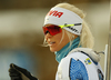 Mari Eder of Finland during zeroing before the start of the mixed relay race of IBU Biathlon World Cup in Pokljuka, Slovenia. Opening race of IBU Biathlon World cup 2018-2019, single mixed relay was held in Pokljuka, Slovenia, on Sunday, 2nd of December 2018.
