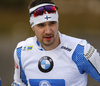 Olli Hiidensalo of Finland during zeroing before the start of the mixed relay race of IBU Biathlon World Cup in Pokljuka, Slovenia. Opening race of IBU Biathlon World cup 2018-2019, single mixed relay was held in Pokljuka, Slovenia, on Sunday, 2nd of December 2018.
