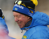 Wolfgang Pichler coach of Sweden during zeroing before the start of the mixed relay race of IBU Biathlon World Cup in Pokljuka, Slovenia. Opening race of IBU Biathlon World cup 2018-2019, single mixed relay was held in Pokljuka, Slovenia, on Sunday, 2nd of December 2018.
