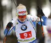 Mari Eder of Finland skiing during the mixed relay race of IBU Biathlon World Cup in Pokljuka, Slovenia. Opening race of IBU Biathlon World cup 2018-2019, single mixed relay was held in Pokljuka, Slovenia, on Sunday, 2nd of December 2018.
