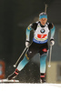 Anais Bescond of France skiing during the mixed relay race of IBU Biathlon World Cup in Pokljuka, Slovenia. Opening race of IBU Biathlon World cup 2018-2019, single mixed relay was held in Pokljuka, Slovenia, on Sunday, 2nd of December 2018.
