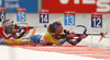 Hanna Oeberg of Sweden skiing during the mixed relay race of IBU Biathlon World Cup in Pokljuka, Slovenia. Opening race of IBU Biathlon World cup 2018-2019, single mixed relay was held in Pokljuka, Slovenia, on Sunday, 2nd of December 2018.
