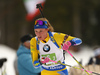 Hanna Oeberg of Sweden skiing during the mixed relay race of IBU Biathlon World Cup in Pokljuka, Slovenia. Opening race of IBU Biathlon World cup 2018-2019, single mixed relay was held in Pokljuka, Slovenia, on Sunday, 2nd of December 2018.

