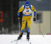 Jesper Nelin of Sweden skiing during the mixed relay race of IBU Biathlon World Cup in Pokljuka, Slovenia. Opening race of IBU Biathlon World cup 2018-2019, single mixed relay was held in Pokljuka, Slovenia, on Sunday, 2nd of December 2018.
