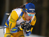 Sebastian Samuelsson of Sweden skiing during the mixed relay race of IBU Biathlon World Cup in Pokljuka, Slovenia. Opening race of IBU Biathlon World cup 2018-2019, single mixed relay was held in Pokljuka, Slovenia, on Sunday, 2nd of December 2018.
