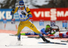 Sebastian Samuelsson of Sweden during the mixed relay race of IBU Biathlon World Cup in Pokljuka, Slovenia. Opening race of IBU Biathlon World cup 2018-2019, single mixed relay was held in Pokljuka, Slovenia, on Sunday, 2nd of December 2018.
