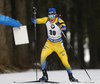 Sebastian Samuelsson of Sweden competes during the men individual race of IBU Biathlon World Cup in Pokljuka, Slovenia. Men 20km individual race of IBU Biathlon World cup 2018-2019 was held in Pokljuka, Slovenia, on Thursday, 6th of December 2018.
