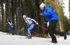 Coach of Finland Jonne Kahkonen  and Tuomas Gronman of Finland competes during the men individual race of IBU Biathlon World Cup in Pokljuka, Slovenia. Men 20km individual race of IBU Biathlon World cup 2018-2019 was held in Pokljuka, Slovenia, on Thursday, 6th of December 2018.

