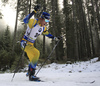 Sebastian Samuelsson of Sweden competes during the men individual race of IBU Biathlon World Cup in Pokljuka, Slovenia. Men 20km individual race of IBU Biathlon World cup 2018-2019 was held in Pokljuka, Slovenia, on Thursday, 6th of December 2018.
