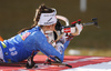 Jenny Fellman of Finland during zeroing before start of the women individual race of IBU Biathlon World Cup in Pokljuka, Slovenia. Women 15km individual race of IBU Biathlon World cup 2018-2019 was held in Pokljuka, Slovenia, on Thursday, 6th of December 2018.
