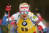 Kaisa Makarainen of Finland competes in the women individual race of IBU Biathlon World Cup in Pokljuka, Slovenia. Women 15km individual race of IBU Biathlon World cup 2018-2019 was held in Pokljuka, Slovenia, on Thursday, 6th of December 2018.
