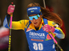 Anna Magnusson of Sweden competes in the women individual race of IBU Biathlon World Cup in Pokljuka, Slovenia. Women 15km individual race of IBU Biathlon World cup 2018-2019 was held in Pokljuka, Slovenia, on Thursday, 6th of December 2018.
