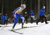 Kaisa Makarainen of Finland and coach of Finland Jonne Kahkonen during the women individual race of IBU Biathlon World Cup in Pokljuka, Slovenia. Women 15km individual race of IBU Biathlon World cup 2018-2019 was held in Pokljuka, Slovenia, on Thursday, 6th of December 2018.
