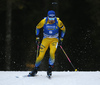 Jesper Nelin of Sweden competes during the men sprint race of IBU Biathlon World Cup in Pokljuka, Slovenia. Men sprint race of IBU Biathlon World cup 2018-2019 was held in Pokljuka, Slovenia, on Friday, 7th of December 2018.
