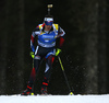 Michal Krcmar of Czech competes during the men sprint race of IBU Biathlon World Cup in Pokljuka, Slovenia. Men sprint race of IBU Biathlon World cup 2018-2019 was held in Pokljuka, Slovenia, on Friday, 7th of December 2018.
