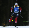 Tarjei Boe of Norway competes during the men sprint race of IBU Biathlon World Cup in Pokljuka, Slovenia. Men sprint race of IBU Biathlon World cup 2018-2019 was held in Pokljuka, Slovenia, on Friday, 7th of December 2018.
