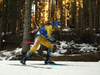 Jesper Nelin of Sweden competes during the men sprint race of IBU Biathlon World Cup in Pokljuka, Slovenia. Men sprint race of IBU Biathlon World cup 2018-2019 was held in Pokljuka, Slovenia, on Friday, 7th of December 2018.
