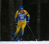 Sebastian Samuelsson of Sweden competes during the men sprint race of IBU Biathlon World Cup in Pokljuka, Slovenia. Men sprint race of IBU Biathlon World cup 2018-2019 was held in Pokljuka, Slovenia, on Friday, 7th of December 2018.
