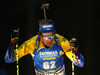 Martin Ponsiluoma of Sweden competes during the men sprint race of IBU Biathlon World Cup in Pokljuka, Slovenia. Men sprint race of IBU Biathlon World cup 2018-2019 was held in Pokljuka, Slovenia, on Friday, 7th of December 2018.
