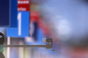 Biathlete shooting during zeroing before start of the men sprint race of IBU Biathlon World Cup in Pokljuka, Slovenia. Men sprint race of IBU Biathlon World cup 2018-2019 was held in Pokljuka, Slovenia, on Friday, 7th of December 2018.
