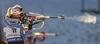 Kaisa Makarainen of Finland during zeroing before start of the women sprint race of IBU Biathlon World Cup in Pokljuka, Slovenia. Women sprint race of IBU Biathlon World cup 2018-2019 was held in Pokljuka, Slovenia, on Saturday, 8th of December 2018.
