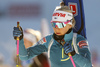 Kaisa Makarainen of Finland during zeroing before start of the women sprint race of IBU Biathlon World Cup in Pokljuka, Slovenia. Women sprint race of IBU Biathlon World cup 2018-2019 was held in Pokljuka, Slovenia, on Saturday, 8th of December 2018.
