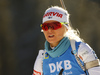 Mari Eder of Finland during zeroing before start of the women sprint race of IBU Biathlon World Cup in Pokljuka, Slovenia. Women sprint race of IBU Biathlon World cup 2018-2019 was held in Pokljuka, Slovenia, on Saturday, 8th of December 2018.
