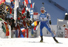 Mari Eder of Finland competes during the women sprint race of IBU Biathlon World Cup in Pokljuka, Slovenia. Women sprint race of IBU Biathlon World cup 2018-2019 was held in Pokljuka, Slovenia, on Saturday, 8th of December 2018.
