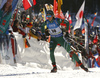 Lisa Vittozzi of Italy competes during the women sprint race of IBU Biathlon World Cup in Pokljuka, Slovenia. Women sprint race of IBU Biathlon World cup 2018-2019 was held in Pokljuka, Slovenia, on Saturday, 8th of December 2018.
