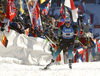 Justine Braisaz of France competes during the women sprint race of IBU Biathlon World Cup in Pokljuka, Slovenia. Women sprint race of IBU Biathlon World cup 2018-2019 was held in Pokljuka, Slovenia, on Saturday, 8th of December 2018.
