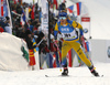 Anna Magnusson of Sweden competes during the women sprint race of IBU Biathlon World Cup in Pokljuka, Slovenia. Women sprint race of IBU Biathlon World cup 2018-2019 was held in Pokljuka, Slovenia, on Saturday, 8th of December 2018.
