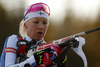 Kaisa Makarainen of Finland competes during the women pursuit race of IBU Biathlon World Cup in Pokljuka, Slovenia. Women pursuit race of IBU Biathlon World cup 2018-2019 was held in Pokljuka, Slovenia, on Sunday, 9th of December 2018.
