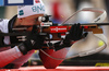 Sindre Pettersen of Norway during zeroing before start of the men pursuit race of IBU Biathlon World Cup in Pokljuka, Slovenia. Men pursuit race of IBU Biathlon World cup 2018-2019 was held in Pokljuka, Slovenia, on Sunday, 9th of December 2018.
