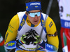 Martin Ponsiluoma of Sweden competes during the men pursuit race of IBU Biathlon World Cup in Pokljuka, Slovenia. Men pursuit race of IBU Biathlon World cup 2018-2019 was held in Pokljuka, Slovenia, on Sunday, 9th of December 2018.
