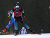 Martin Fourcade of France competes during the men pursuit race of IBU Biathlon World Cup in Pokljuka, Slovenia. Men pursuit race of IBU Biathlon World cup 2018-2019 was held in Pokljuka, Slovenia, on Sunday, 9th of December 2018.
