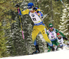 Jesper Nelin of Sweden competes during the men pursuit race of IBU Biathlon World Cup in Pokljuka, Slovenia. Men pursuit race of IBU Biathlon World cup 2018-2019 was held in Pokljuka, Slovenia, on Sunday, 9th of December 2018.
