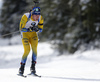 Sebastian Samuelsson of Sweden competes during the men pursuit race of IBU Biathlon World Cup in Pokljuka, Slovenia. Men pursuit race of IBU Biathlon World cup 2018-2019 was held in Pokljuka, Slovenia, on Sunday, 9th of December 2018.

