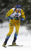Martin Ponsiluoma of Sweden competes during the men pursuit race of IBU Biathlon World Cup in Pokljuka, Slovenia. Men pursuit race of IBU Biathlon World cup 2018-2019 was held in Pokljuka, Slovenia, on Sunday, 9th of December 2018.
