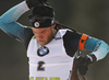 Antonin Guigonnat of France competes during the men pursuit race of IBU Biathlon World Cup in Pokljuka, Slovenia. Men pursuit race of IBU Biathlon World cup 2018-2019 was held in Pokljuka, Slovenia, on Sunday, 9th of December 2018.
