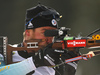 Antonin Guigonnat of France during the men pursuit race of IBU Biathlon World Cup in Pokljuka, Slovenia. Men pursuit race of IBU Biathlon World cup 2018-2019 was held in Pokljuka, Slovenia, on Sunday, 9th of December 2018
