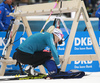 Kaisa Makarainen of Finland during zeroing before start of the women pursuit race of IBU Biathlon World Cup in Pokljuka, Slovenia. Women pursuit race of IBU Biathlon World cup 2018-2019 was held in Pokljuka, Slovenia, on Sunday, 9th of December 2018.
