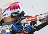 Kaisa Makarainen of Finland during zeroing before start of the women pursuit race of IBU Biathlon World Cup in Pokljuka, Slovenia. Women pursuit race of IBU Biathlon World cup 2018-2019 was held in Pokljuka, Slovenia, on Sunday, 9th of December 2018.
