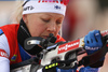 Kaisa Makarainen of Finland during zeroing before start of the women pursuit race of IBU Biathlon World Cup in Pokljuka, Slovenia. Women pursuit race of IBU Biathlon World cup 2018-2019 was held in Pokljuka, Slovenia, on Sunday, 9th of December 2018.
