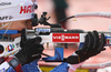 Mari Eder of Finland during zeroing before start of the women pursuit race of IBU Biathlon World Cup in Pokljuka, Slovenia. Women pursuit race of IBU Biathlon World cup 2018-2019 was held in Pokljuka, Slovenia, on Sunday, 9th of December 2018.
