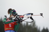 Lisa Vittozzi of Italy during zeroing before start of the women pursuit race of IBU Biathlon World Cup in Pokljuka, Slovenia. Women pursuit race of IBU Biathlon World cup 2018-2019 was held in Pokljuka, Slovenia, on Sunday, 9th of December 2018.
